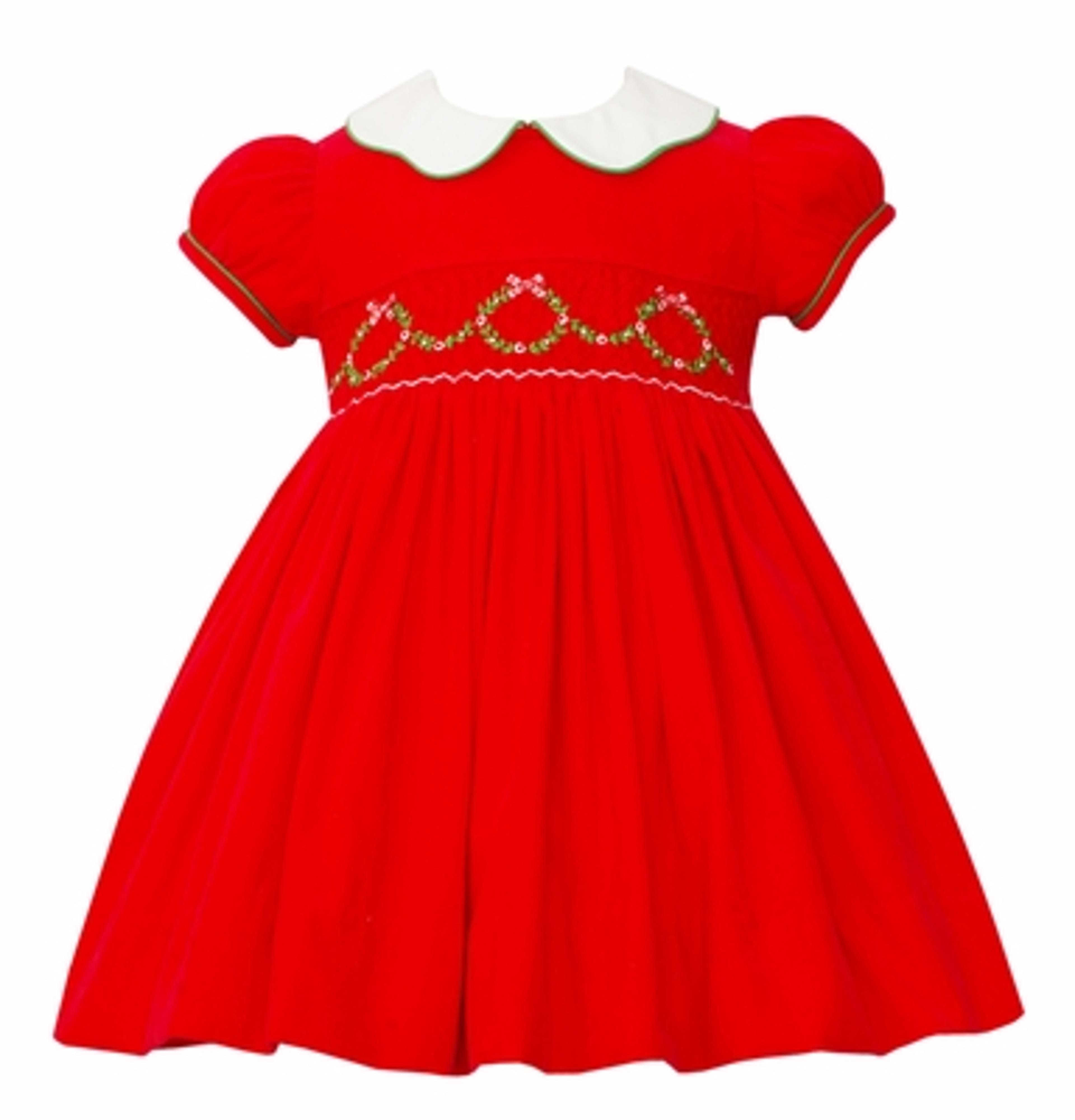 Smocked Collared Dress for Baby Girl and Toddler